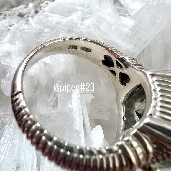 Judith Ripka JR TWO Fontaine Prasiolite & Diamond Cocktail Ring 7 1/2 - Picture 9 of 9